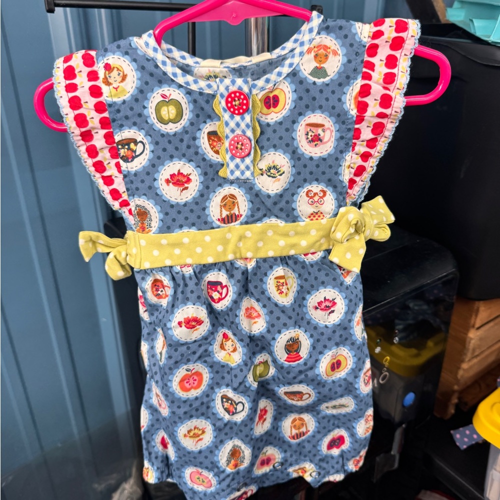 Matilda Jane Teacher’s Pet Romper 6-12lo NWT